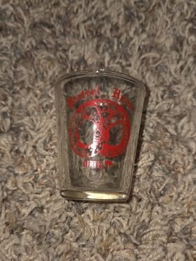 Lititz PA Red Logo Shot Glass